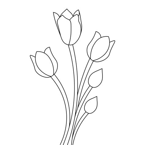 tulip outline|Tulip outline